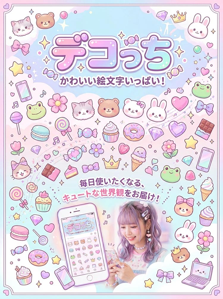 デコっち かわいい絵文字がいっぱい